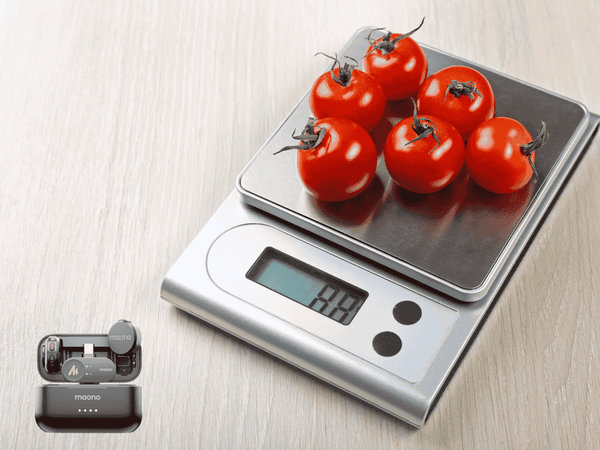 Track Calories & Progress: Food Scale + Wireless Mic for Weight Loss