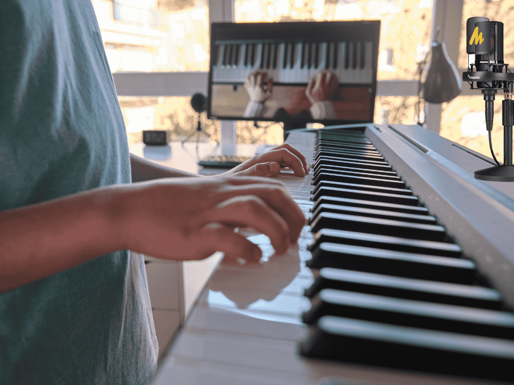Your First Online Piano Lesson & Why a Condenser Microphone Helps