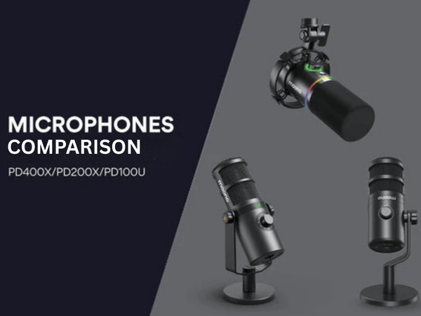 Maono PD100U, PD200X, and PD400X Dynamic Microphone Comparison