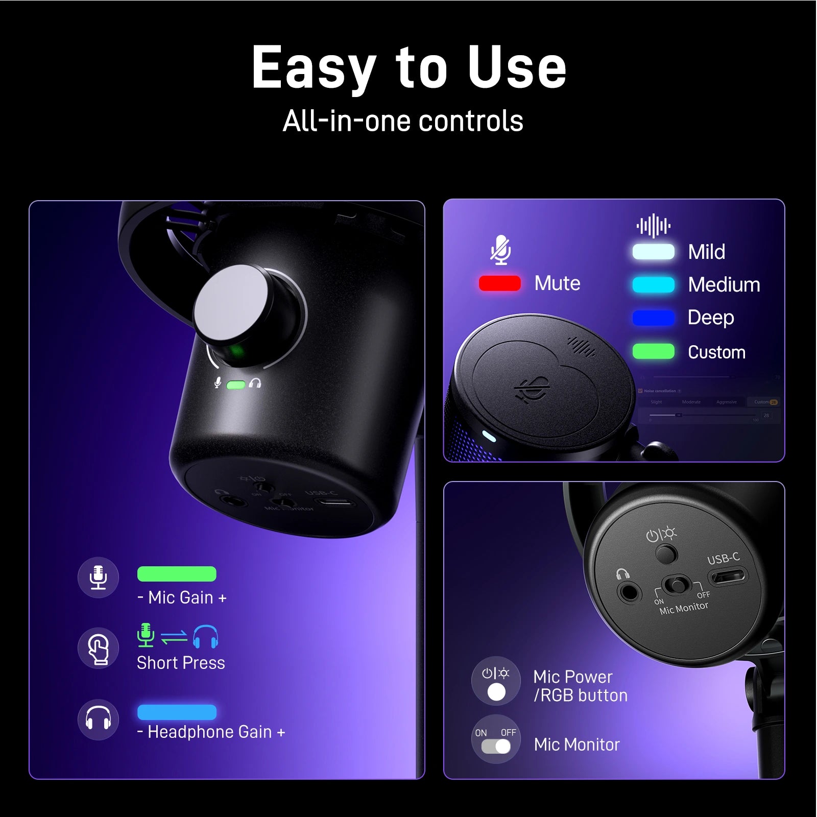 DM40 USB/Wireless Gaming Desktop Microphone