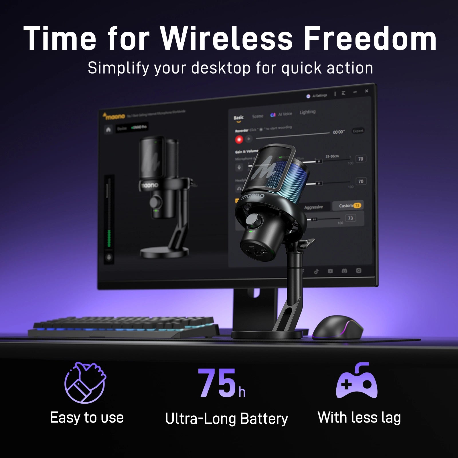 DM40 USB/Wireless Gaming Desktop Microphone