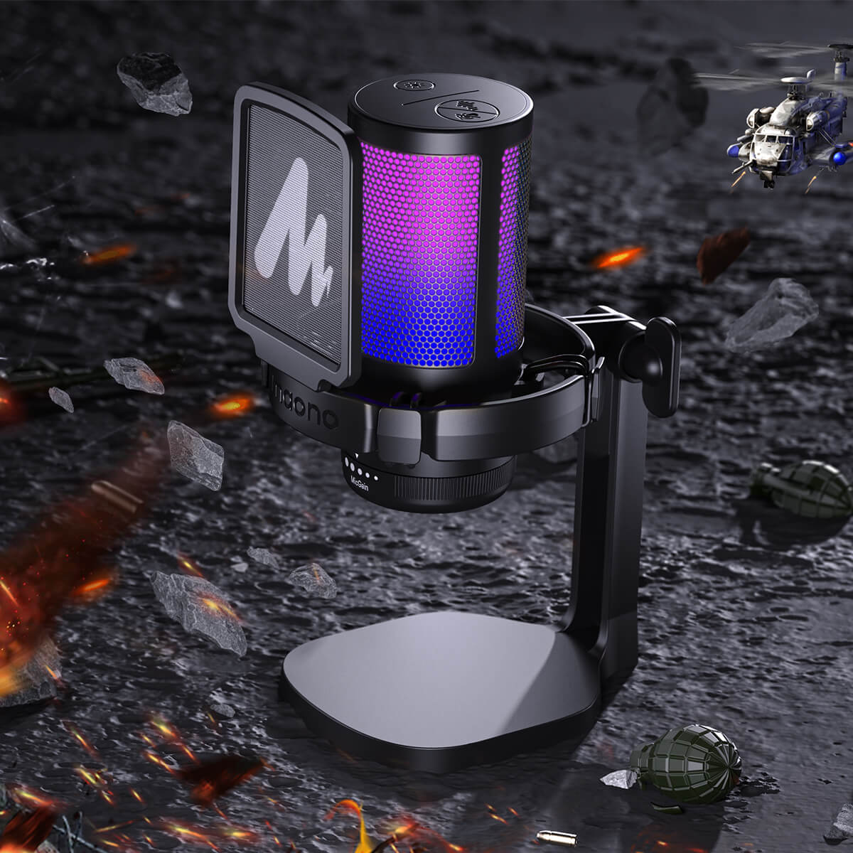 maono dgm20 Gaming RGB Microphone