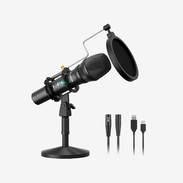 Professional set Maono AME2A Sound card all in one, mixer, cardioid XLR  microphone for podcast, live streaming