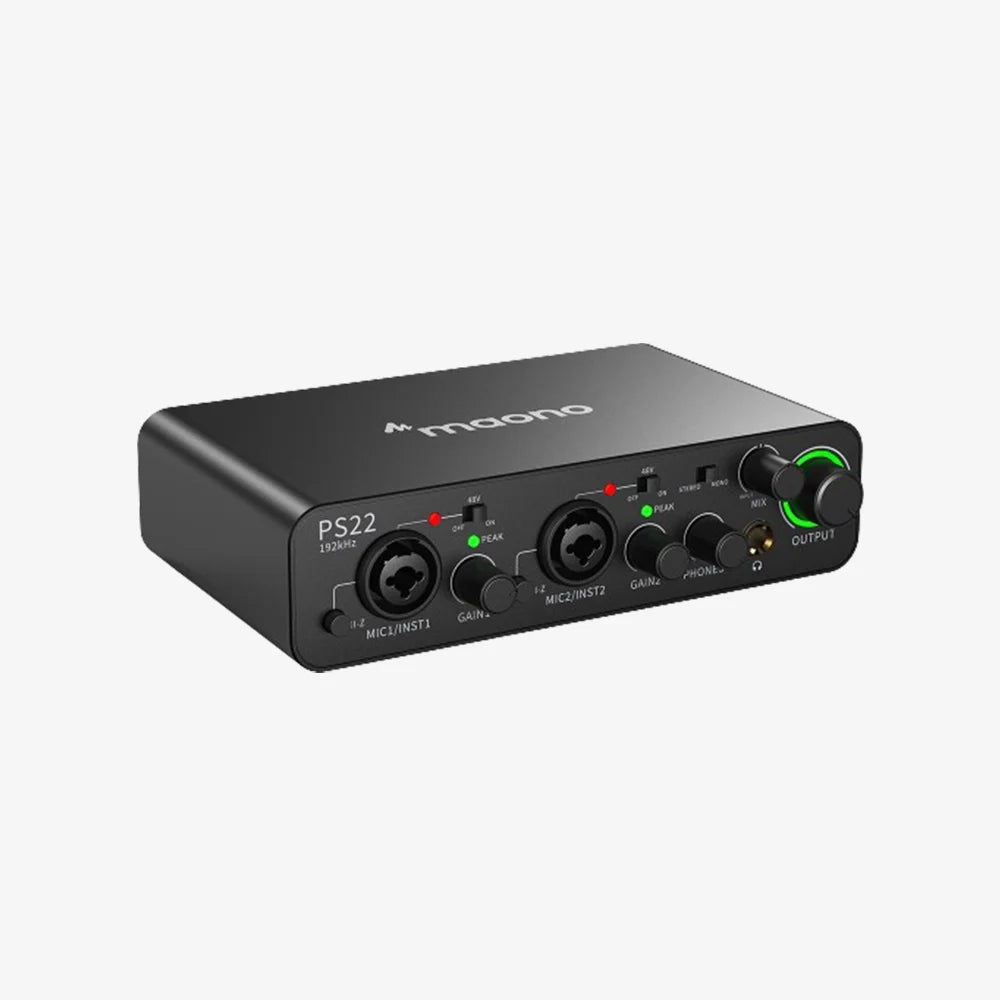 Maono PS22 Audio Interface for Recording, Music Production, Guitar