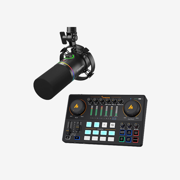 maono PD200X SERIES マイクセット Amazon.com: MAONO XLR/USB Dynamic Microphone, RGB Gaming Mic