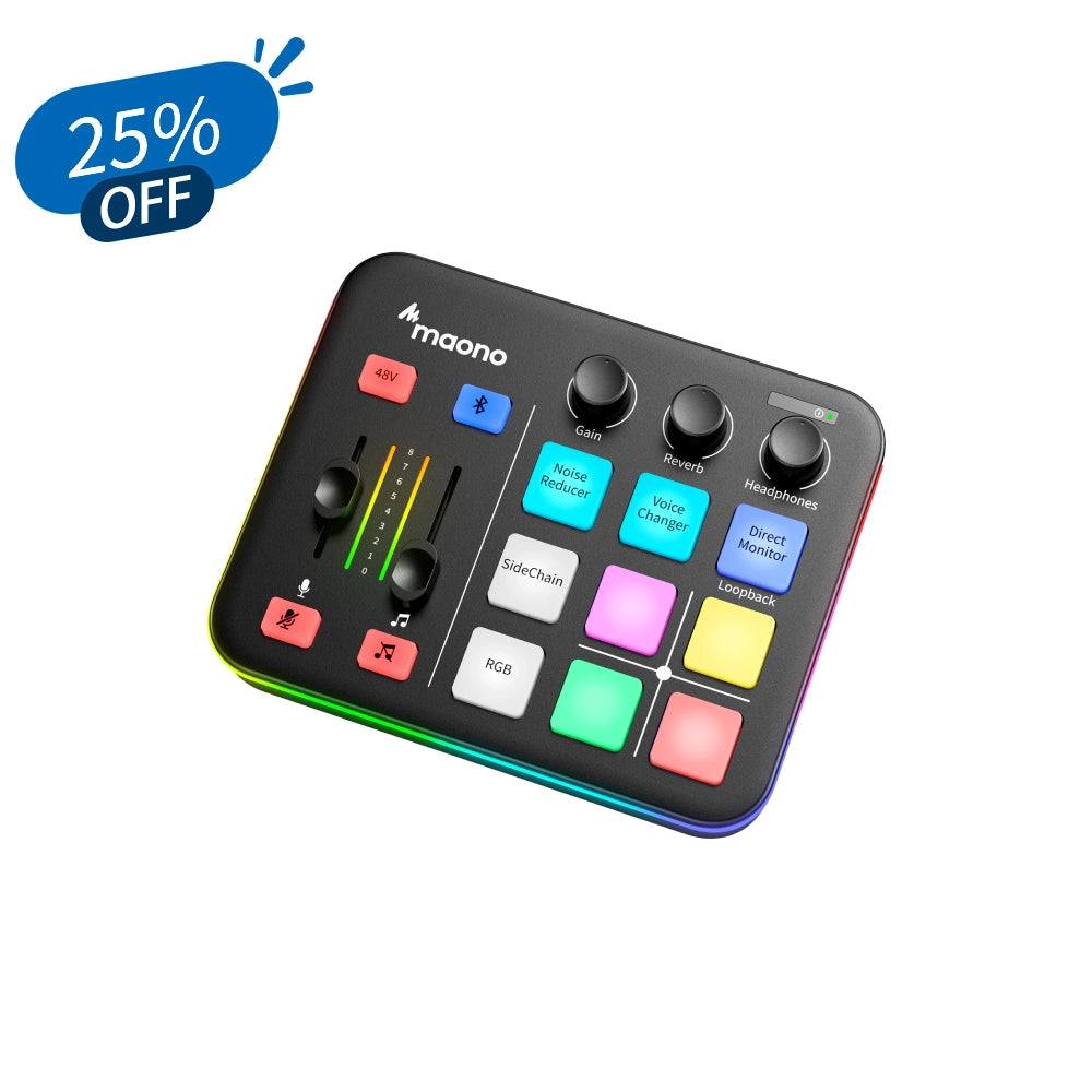 maono CASTER G1 NEC ゲーミングオーディオミキサー Maonocaster G1 NEO & PD100X Audio Bundle For Game Streamers