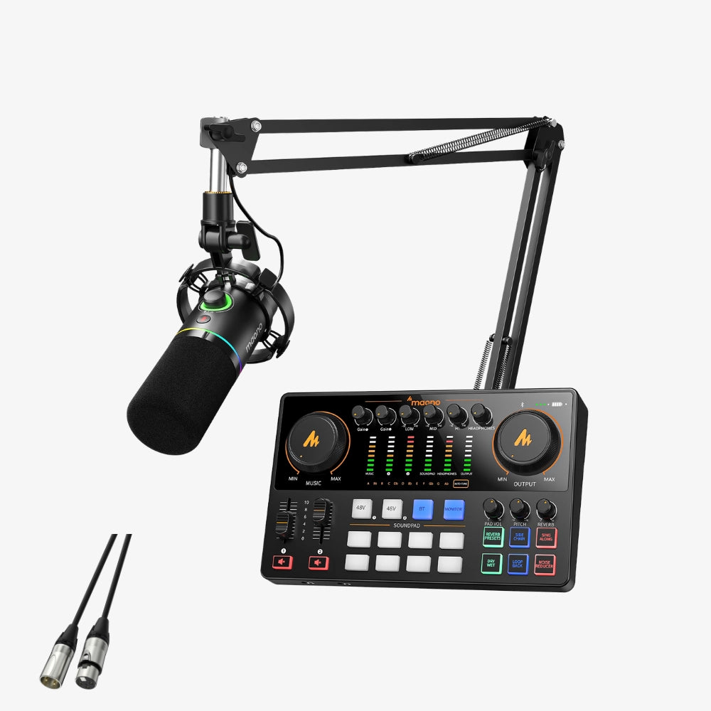 PD200X and AME2 Podcasting Microphone Equipment Bundle | Maono