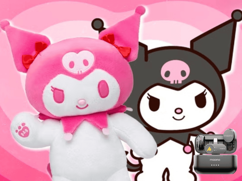 Sanrio ASMR: Hello Kitty & Kuromi Stickers for Relaxing Videos & wireless microphone for voiceover