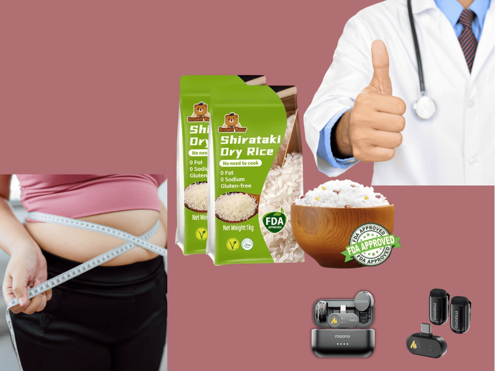 Doctor approved, shirataki rice for weight loss and wireless microphone for vlogging fitness progress