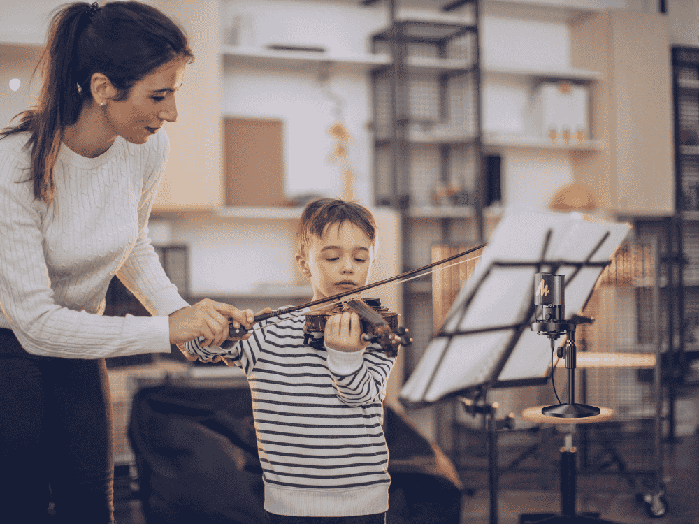 Teach Violin Online with Clear Audio Using a Condenser Microphone