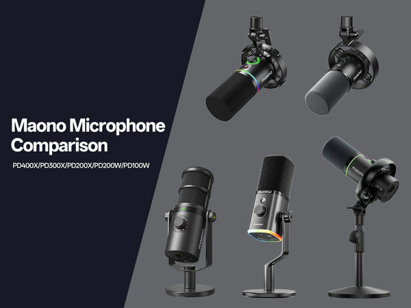 Which Maono Dynamic Microphone Should You Buy? PD100W vs PD200W vs PD200X vs PD300X vs PD400X