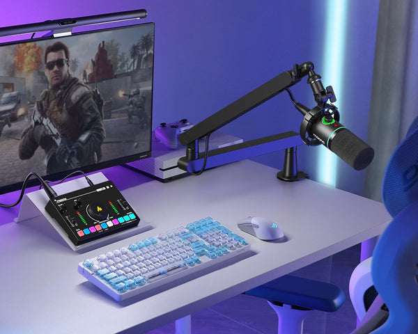 Wie richte ich das PD200X XLR/USB RGB Podcasting-Mikrofon ein?