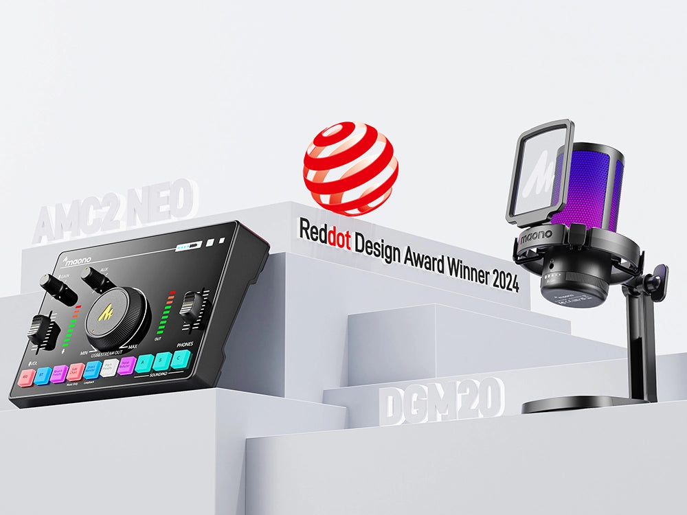 Maono Audio Product Garner Prestigious  the FDA & Reddot Design Award 2024