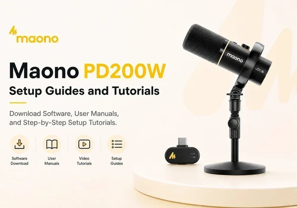 Maono PD200W Software Download, Setup Guides and Tutorials