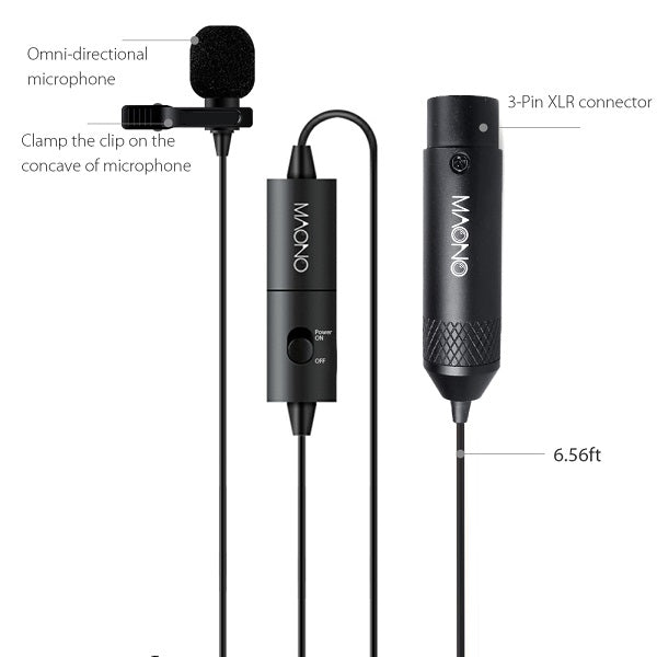 MAONO XLR20 Professional Lavalier Microphone-3
