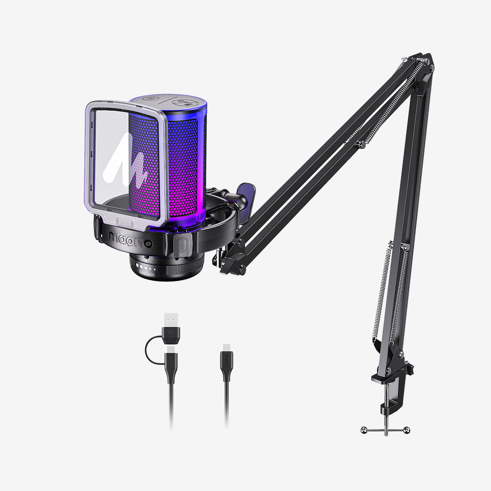DGM20 GamerWave Condenser USB Gaming RGB Microphone