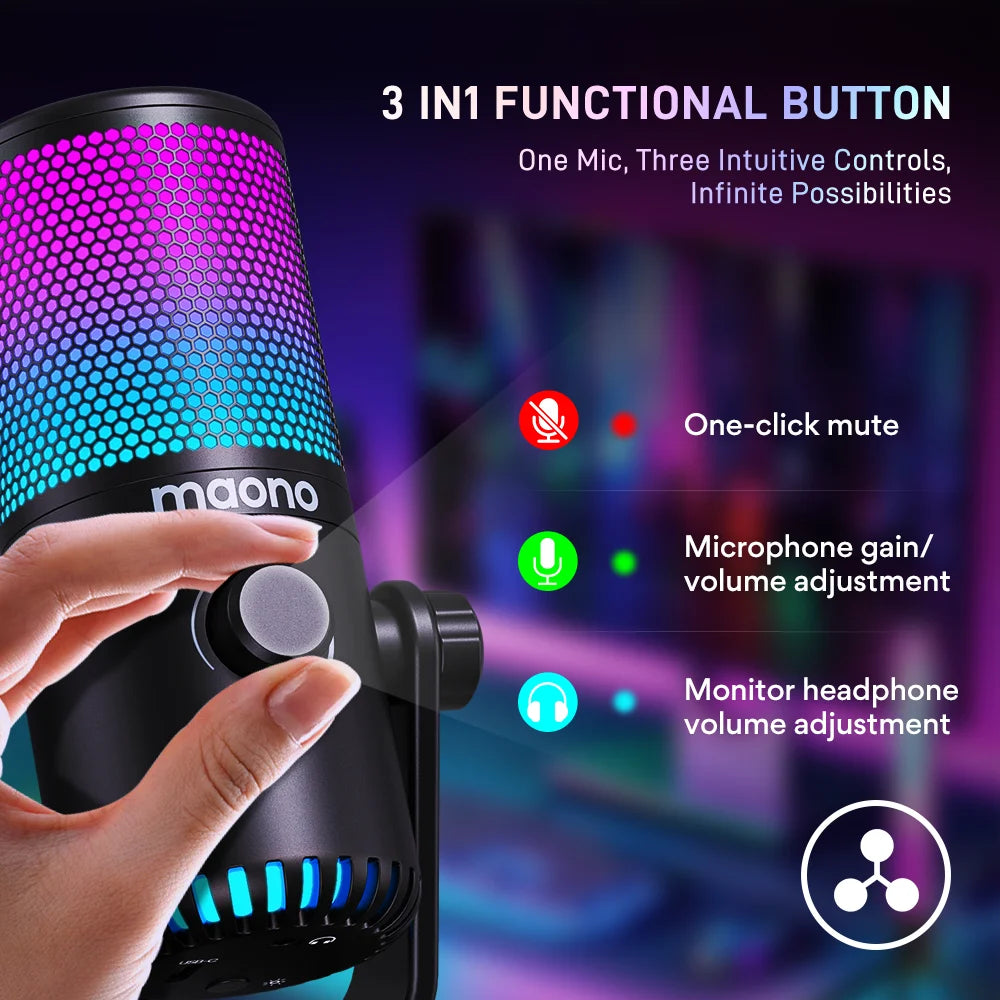 MAONO DM30RGB USB Gaming Microphone
