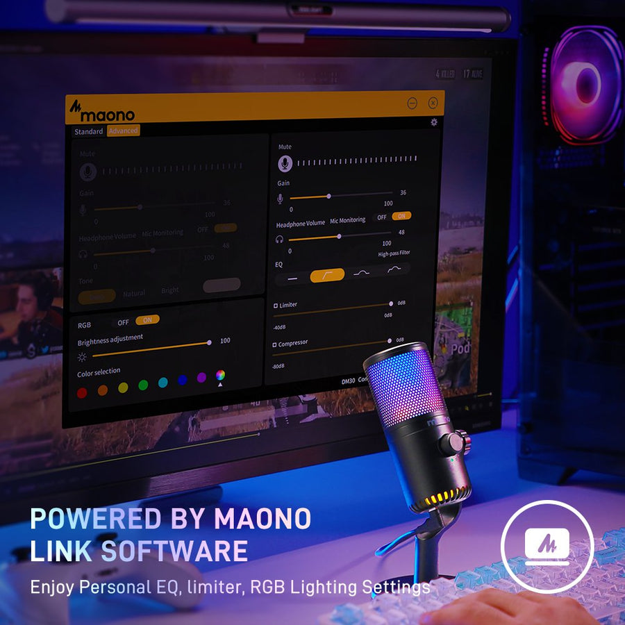 DM30 RGB Gaming Condenser USB Microphone | Maono