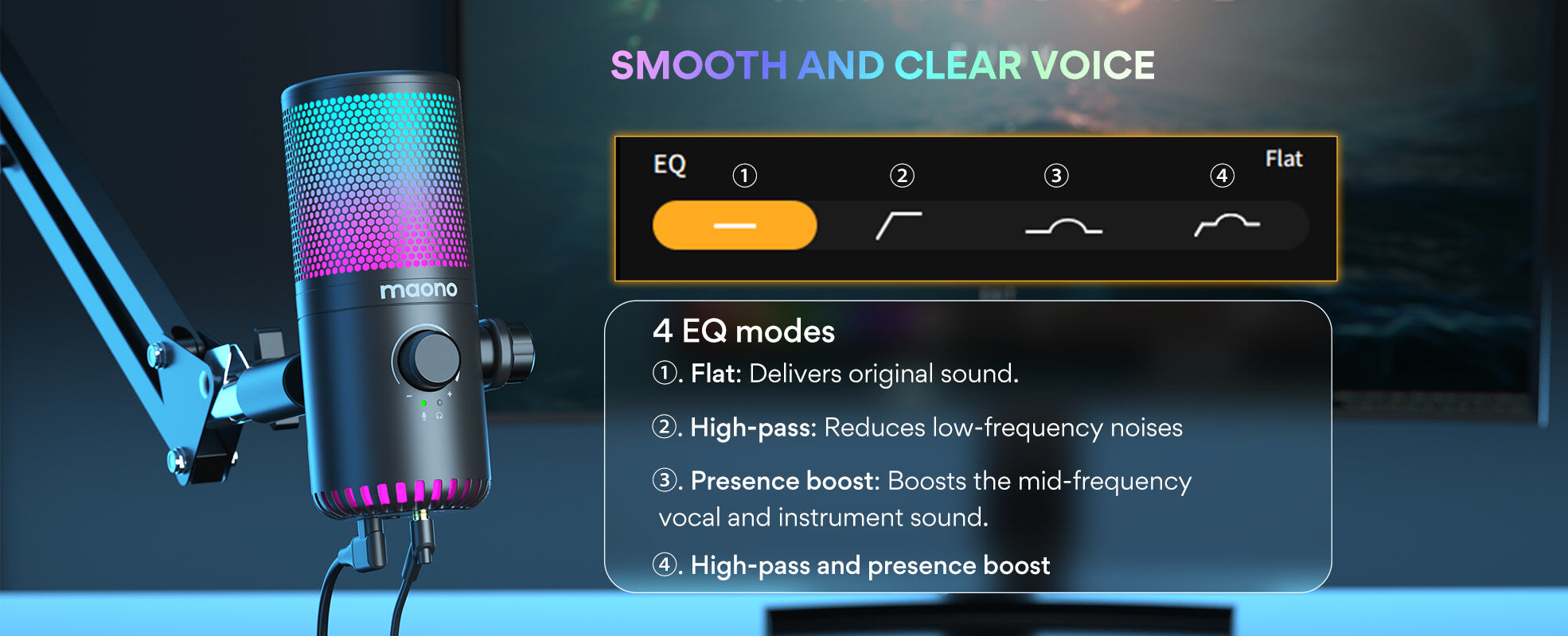 MAONO DM30RGB USB Gaming Microphone description image 8