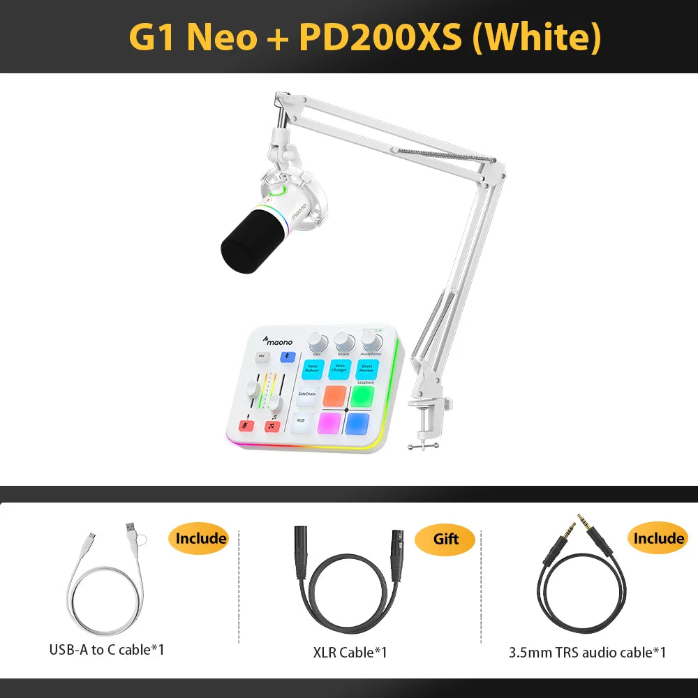 【★白★】maono caster G1 NEO オーディオミキサー ボイチェン Amazon.com: MAONO Gaming Audio Mixer, Audio Interface with