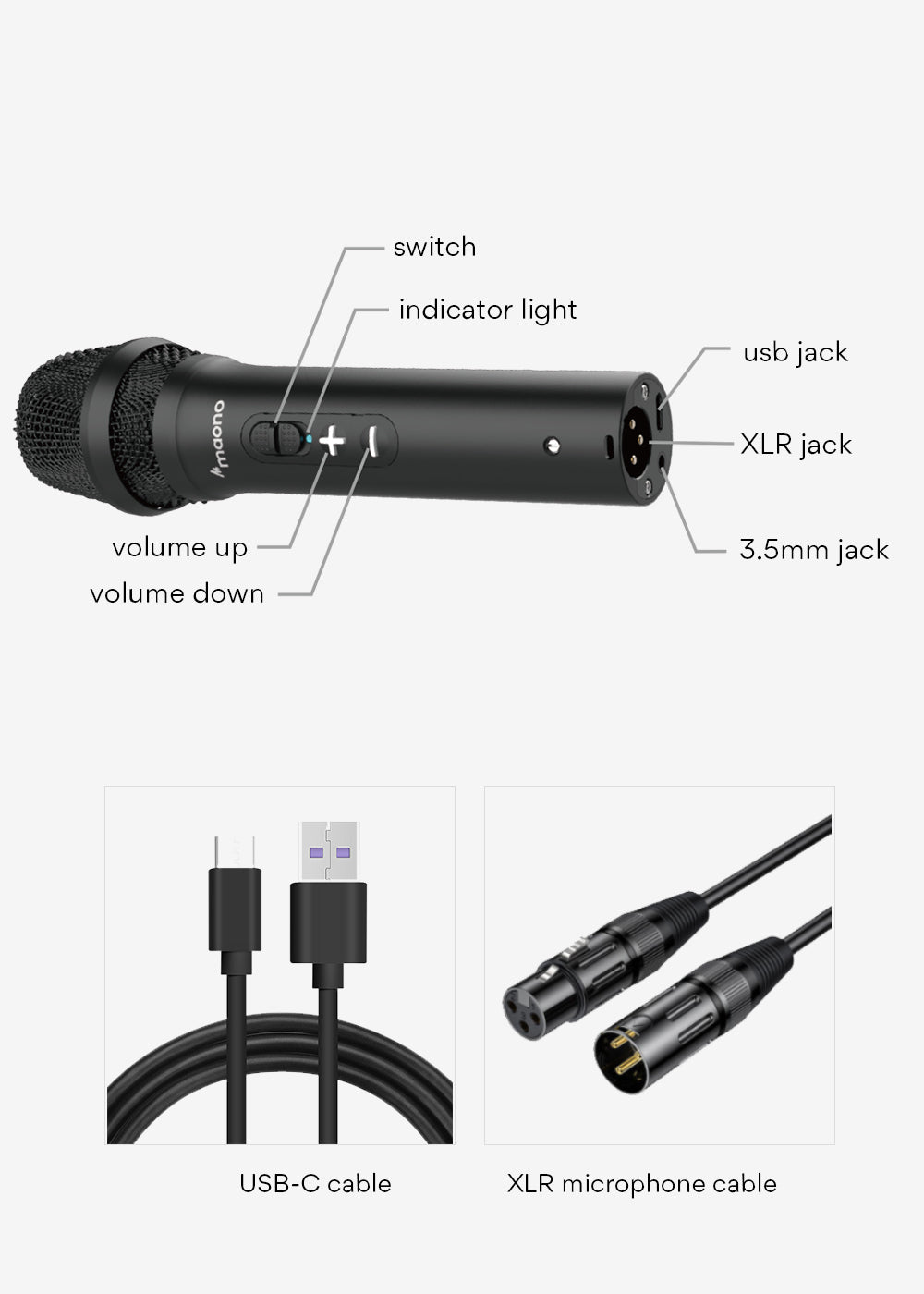 HD300T XLR/USB Internet microphone13
