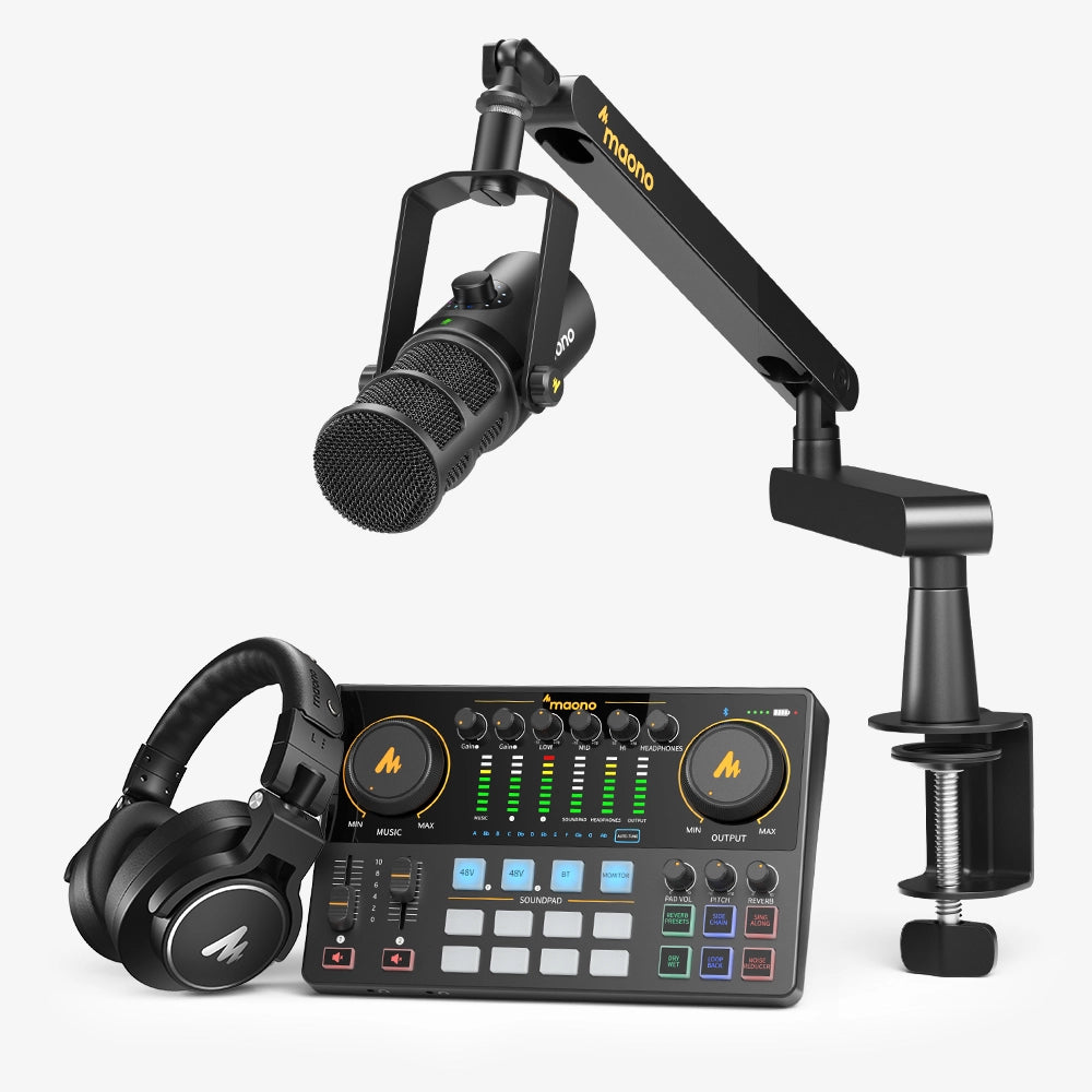 MAONO PD400X USB/XLR Dynamisches Mikrofon mit Galgenarm 