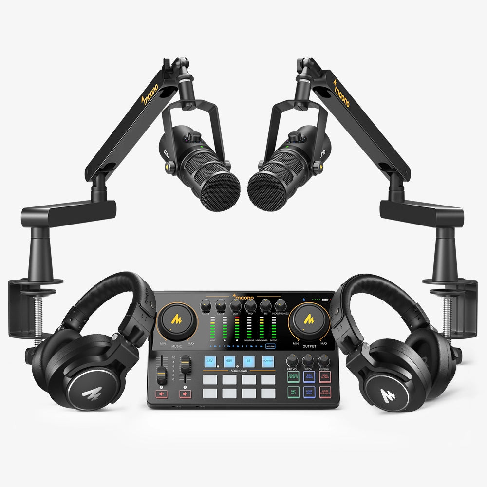 MAONO PD400X USB/XLR Dynamic Microphone with Boom Arm | Maono