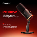 Maono PD100W wireless & USB microphone 01