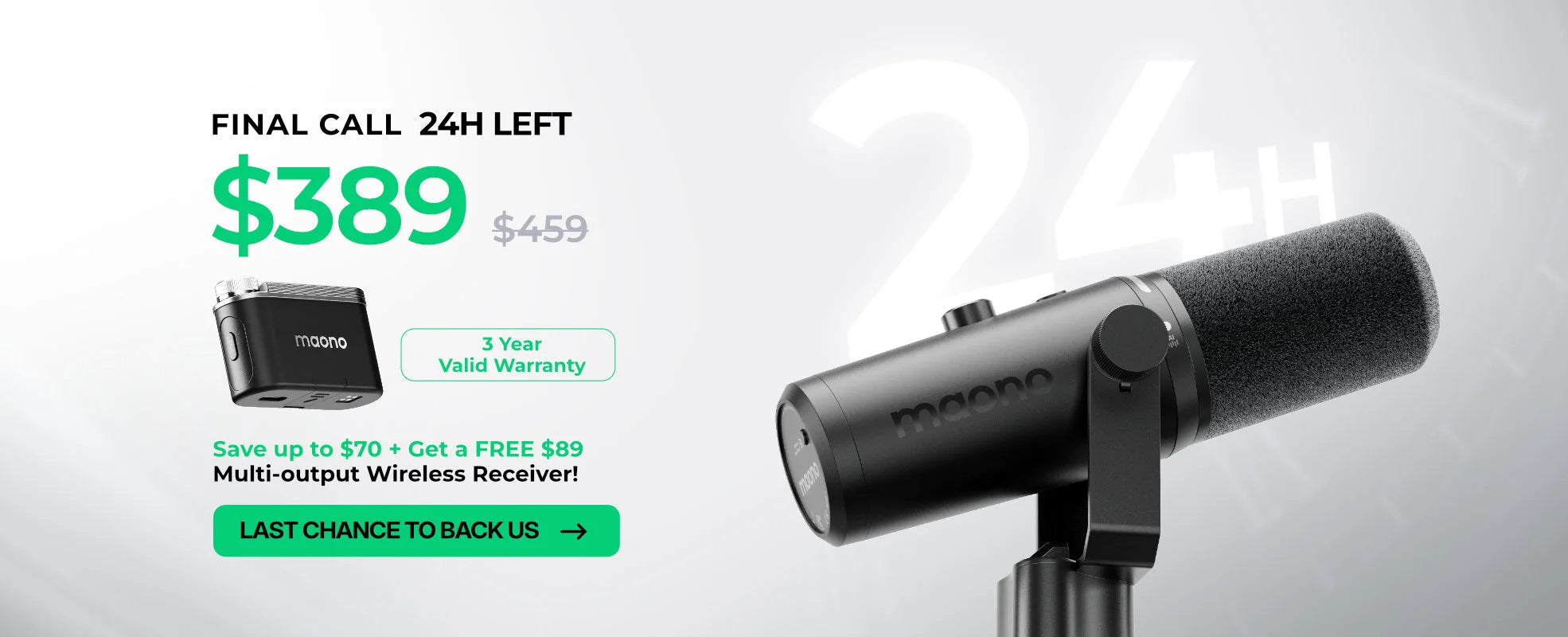 Maono pd500w hybrid microphone