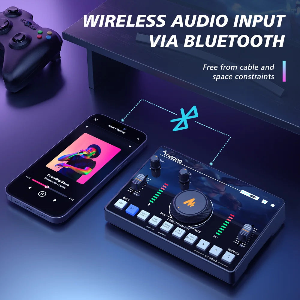 Maonocaster AMC2 NEO One-Stop Streaming Audio Mixer & Sound Card