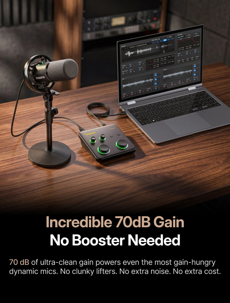 70dB Mic Gain