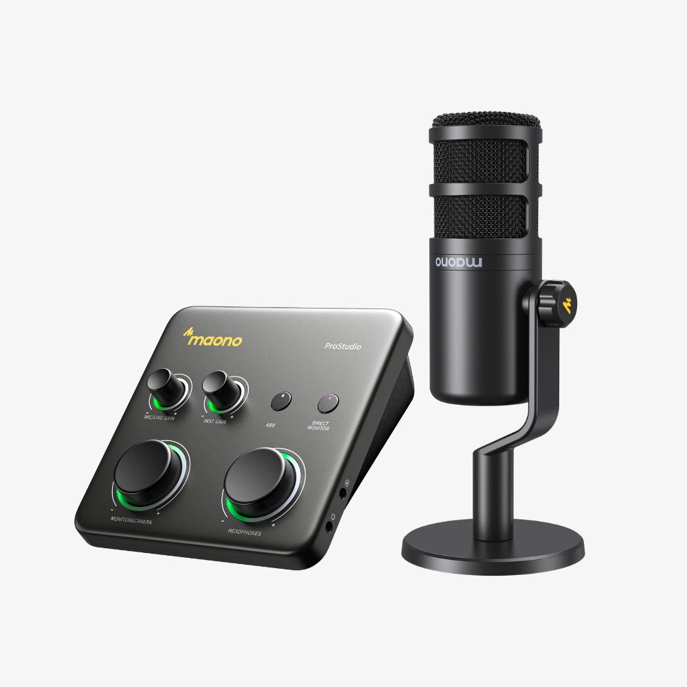 Maono P1 Audio Interface & PD100 Dynamic Microphone Bundle【US Only】
