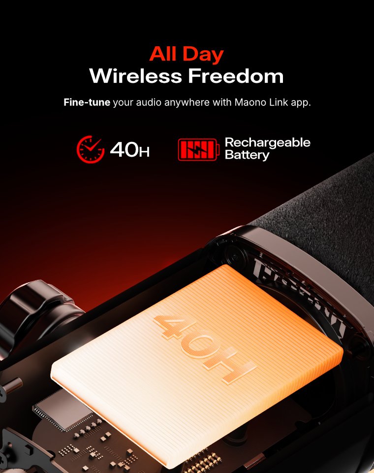 Maono PD100W wireless & USB microphone 23