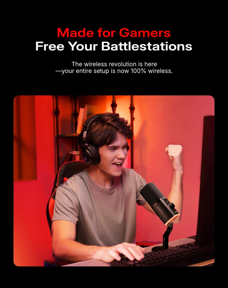 Maono PD100W wireless & USB microphone 03