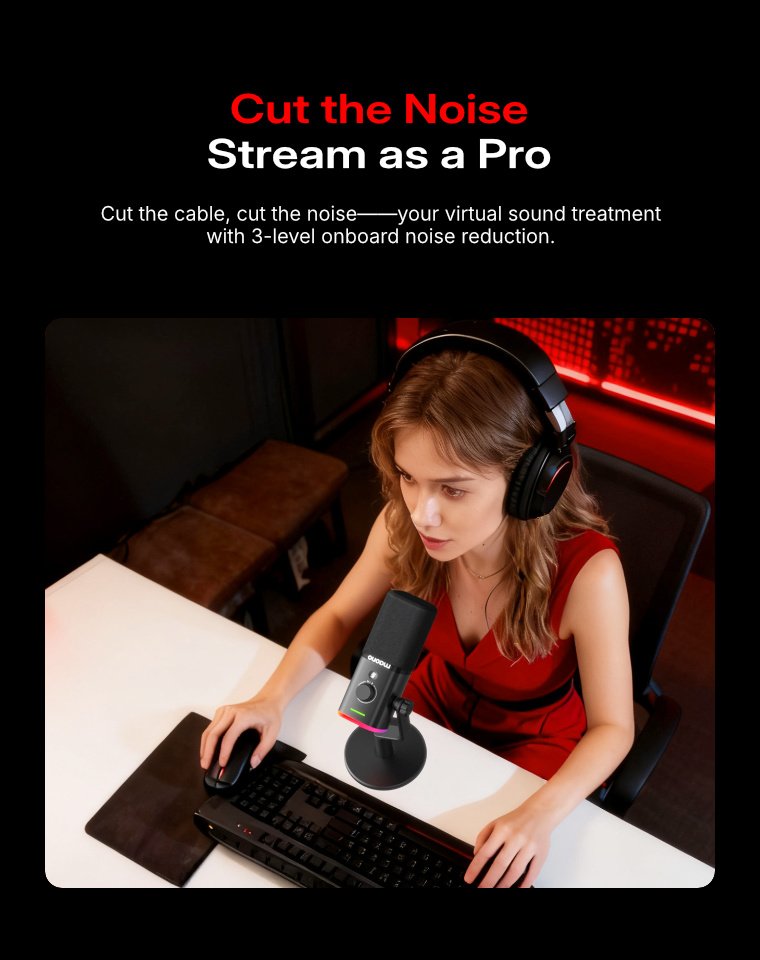 Maono PD100W wireless & USB microphone 06