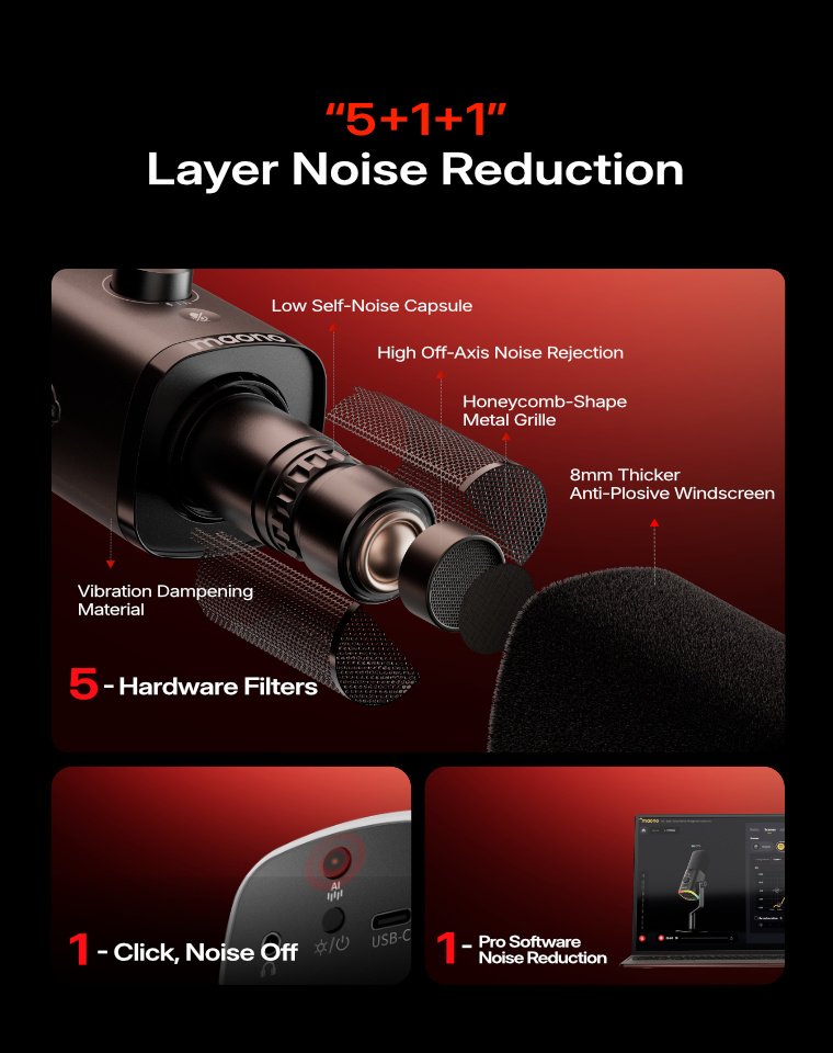 Maono PD100W wireless & USB microphone 15