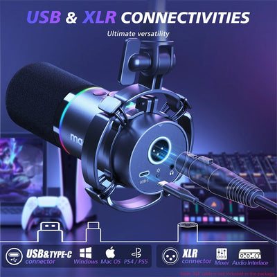USB & XLR Connectivity