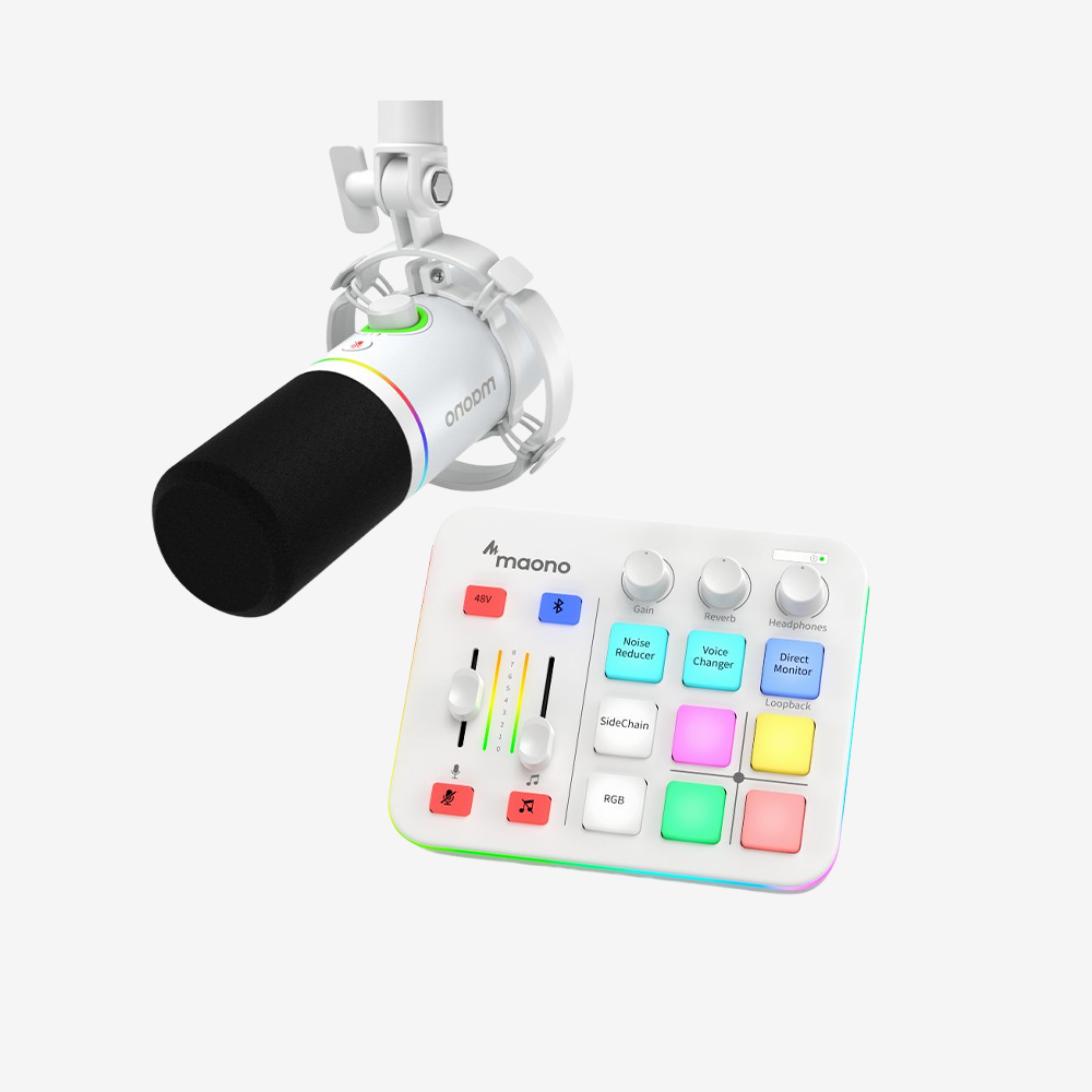 PD200X+G1 NEO Audio mixer bundle white