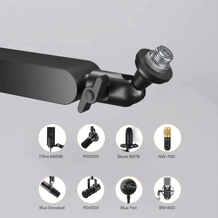 MAONO BA92 Low Profile Microphone Boom Arm – Heavy Duty Adjustable Mic ...