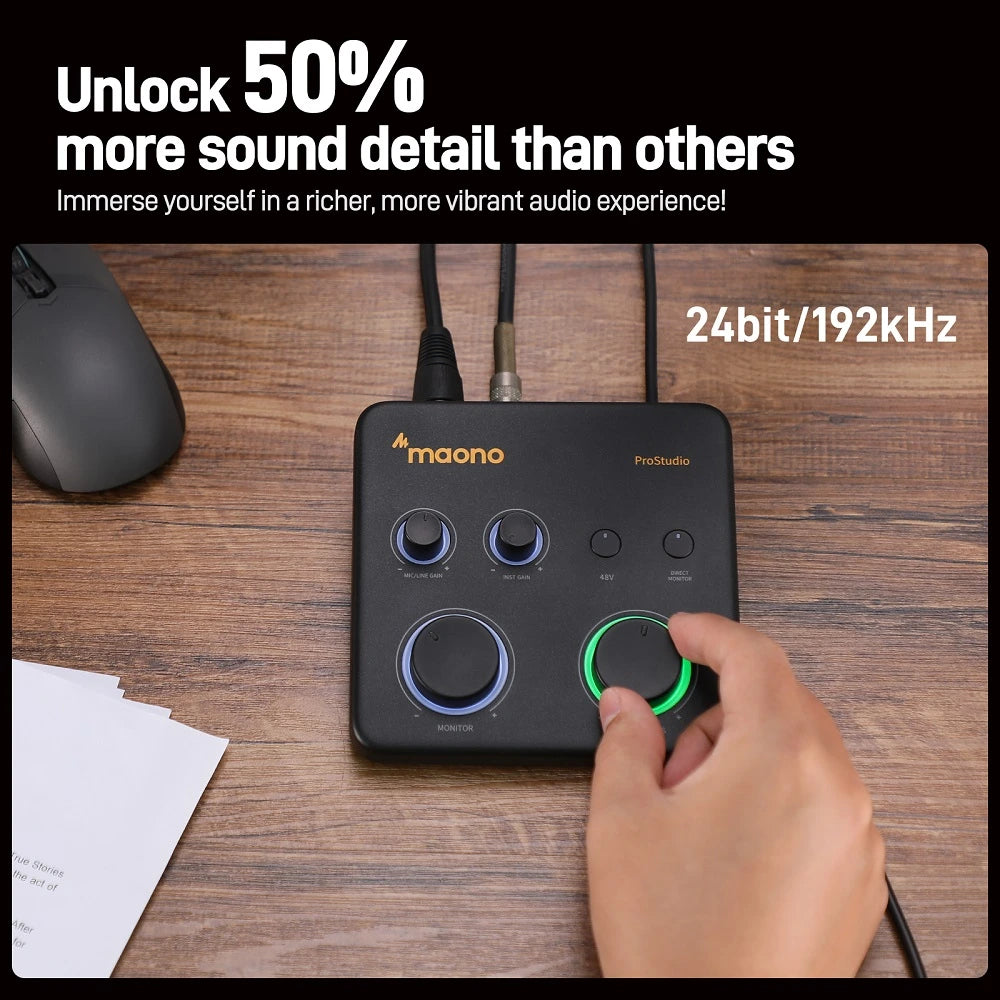 Manocaster Interface Maonocaster Podcast Production Studio Interface & Audio Mixer