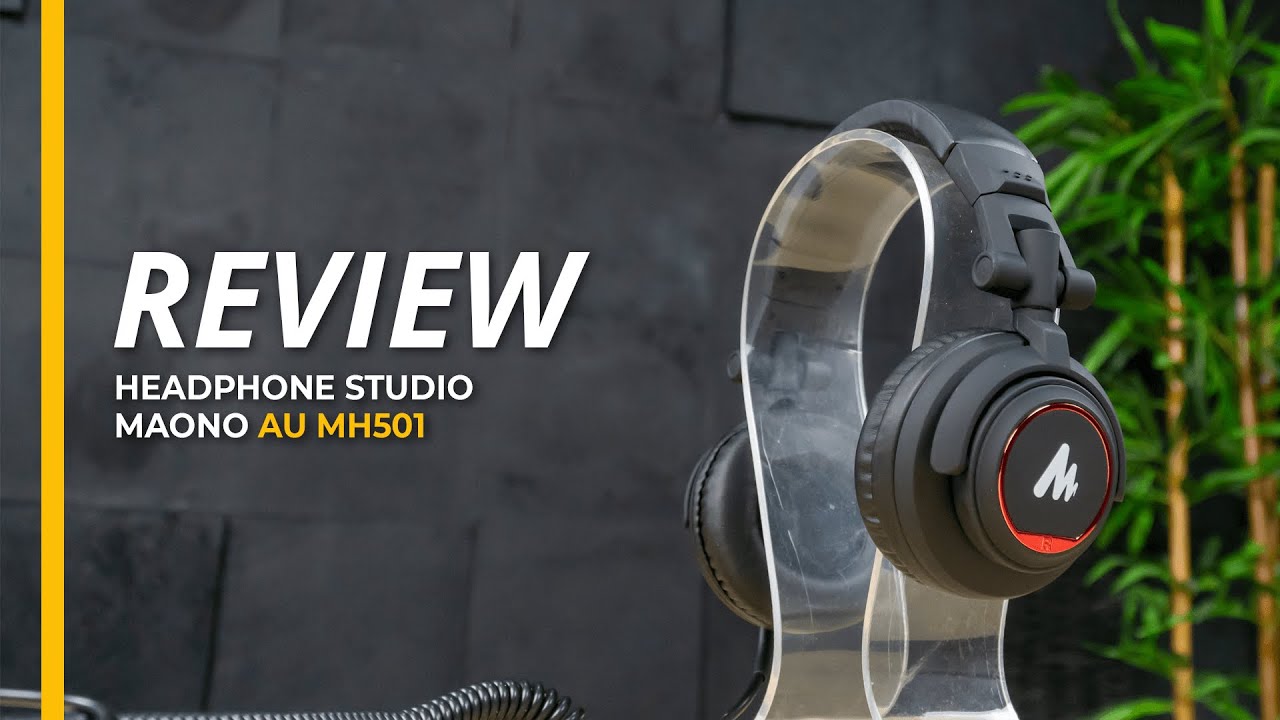 MAONO AU-MH501 - Auriculares de estudio para controladores de 1.76  pulgadas, auriculares estéreo con parte trasera cerrada, diseño plegable  ligero