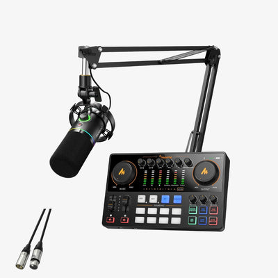 PD200X and AME2 Podcasting Microphone Equipment Bundle
