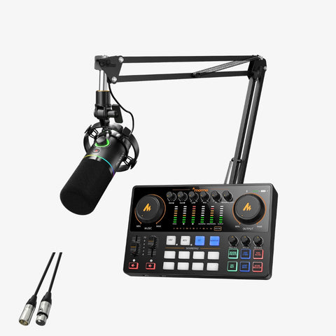 PD200X and AME2 Podcasting Microphone Equipment Bundle | Maono