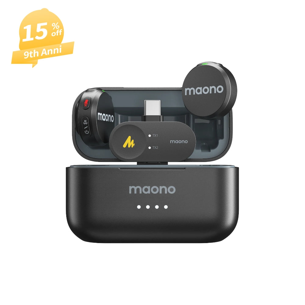 Maono Wave T5 Wireless Lavalier Microphone