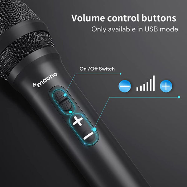 MAONO HD300T Microphone de diffusion dynamique USB/XLR 