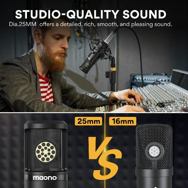 Maono PM325 3.5mm microphone for studio