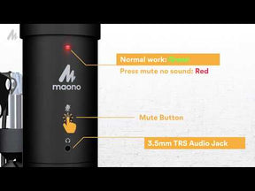 MAONO PM401 Microphone USB de surveillance Plug &amp; Play 
